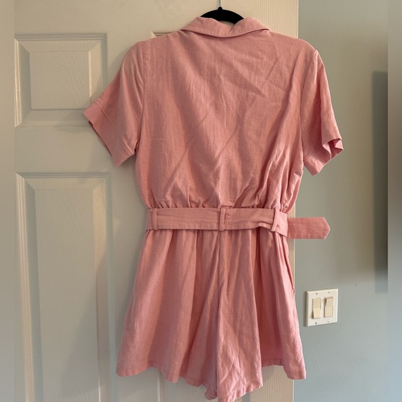 Lost + Wander Pink Romper with Belt - Picture 7 of 11